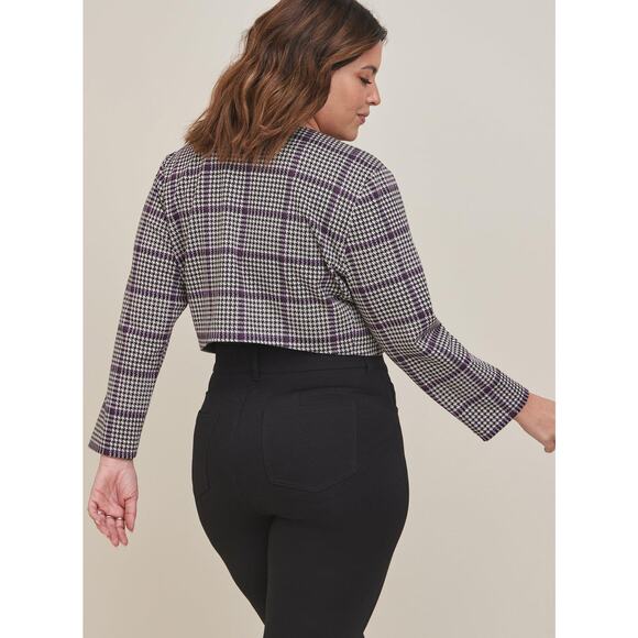 Torrid Women's Studio Double Knit Cropped Collarless Jacket‎ Classic Size 2 - Picture 2 of 12